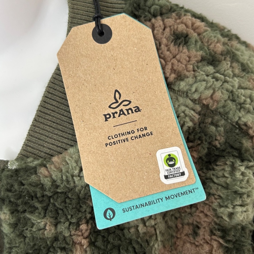 Prana Green and Brown Bomber Jacket - Picture 7 of 8
